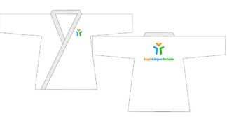 Kampfsport Anzug "Kopf Körper Schule", weiß, Gr. 90