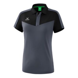 erima Squad Poloshirt Damen  grau/schwarz | Omidis.de