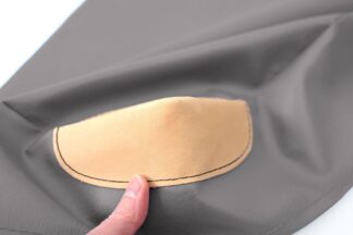 Ersatzbezug für Weichbodenmatte grau mit Lederecken - 150 x 200 x 40 cm