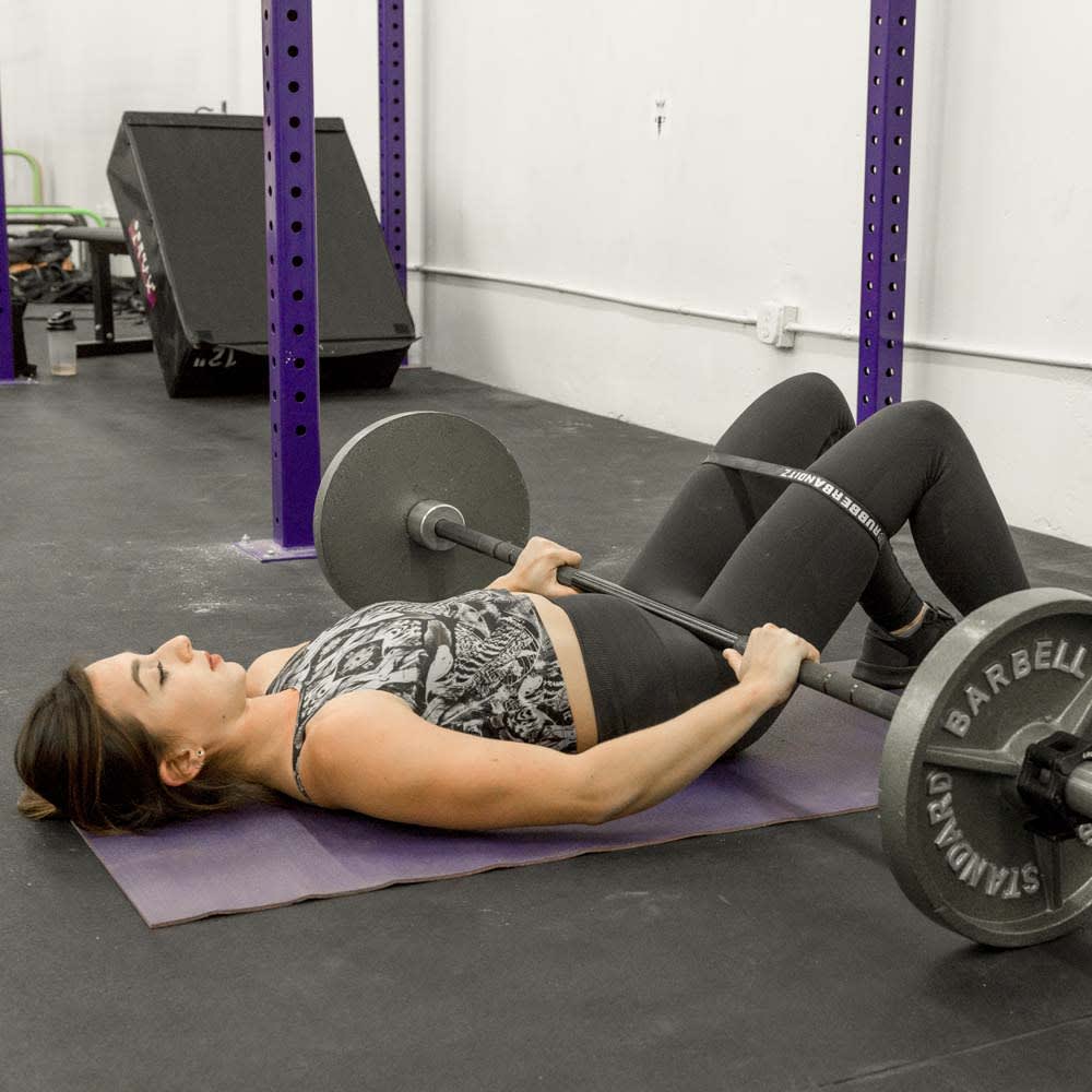 Barbell Hip Thrust + Barbell Glute Bridge with Booty Bands - Image 4