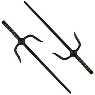 Paar Sai-Gabeln Octagon schwarz ca 48.5 cm