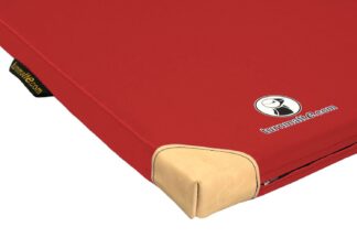 Leichtturnmatte Soft rot mit Lederecken - 150 x 100 x 6 cm