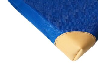Ersatzbezug für Geräteturnmatte mit Lederecken blau - 200 x 100 x 6 cm