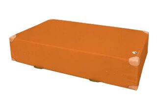 Weichbodenmatte orange mit Lederecken - 250 x 200 x 30 cm