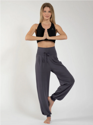 Yogahose Florence aus Naturmaterial grau XS bis XL