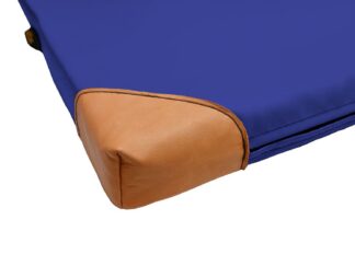 Ersatzbezug für Leichtturnmatte dunkelblau mit Lederecken - 200 x 100 x 6 cm