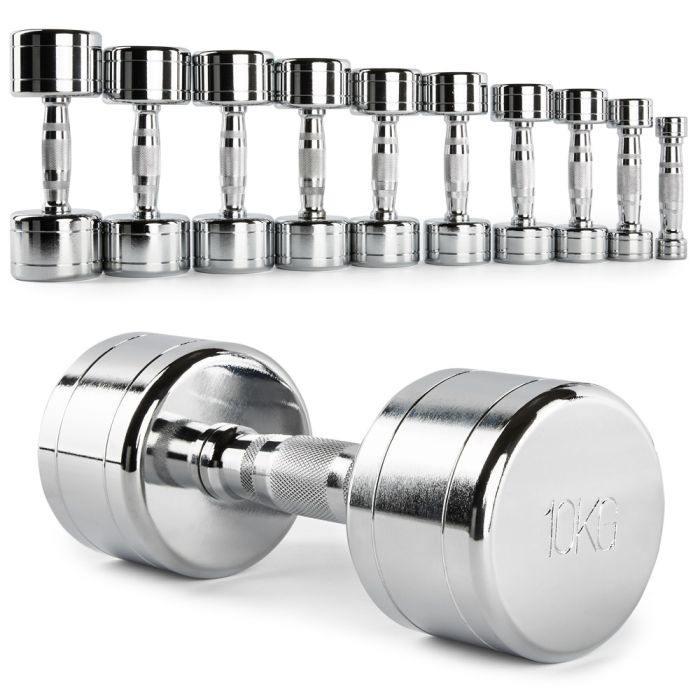 Chrom Hantel Set 1 bis 10 kg mit Dumbbell Rack / Kurzhantelablage - Sport Enzinger - Image 5