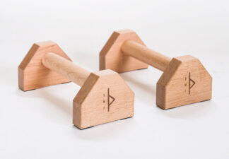 Wooden Parallettes – set of two in beech - BMF BodyMindFit circular fitness tools