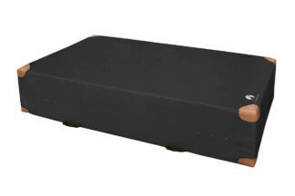 Weichbodenmatte schwarz mit Lederecken - 250 x 200 x 25 cm