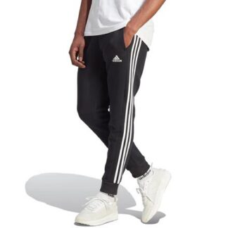 adidas Essentials 3-Stripes Tapered Cuffed Herren Jogginghose schwarz/weiß | Omidis.de
