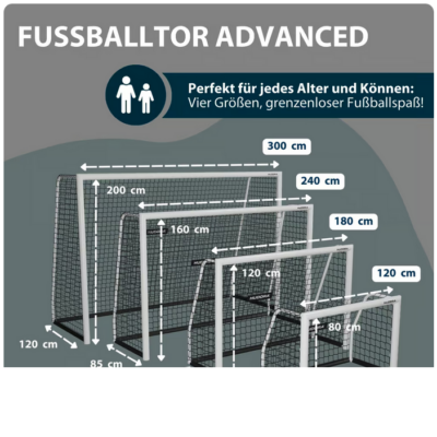 Fussballtor – Hudora Advanced – 120 bis 300cm - Image 3