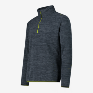 CMP Herren Melange Arctic Fleece Rollkragenjacke mit halbem Reißverschluss – Hoher Knuck