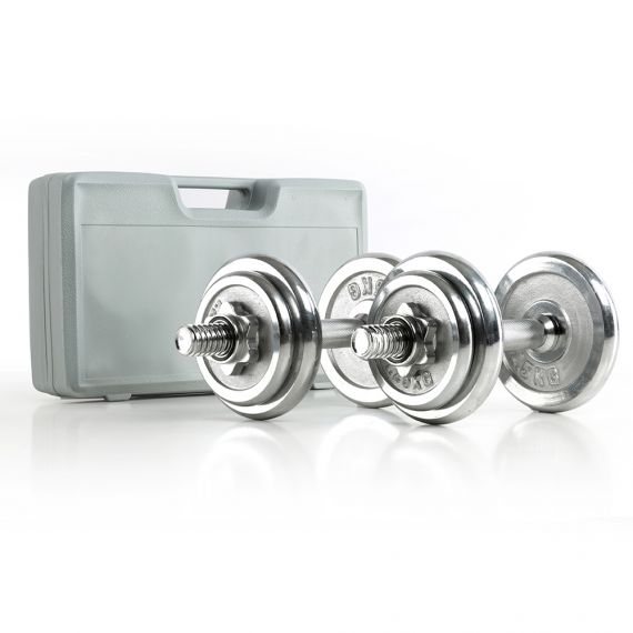 Chrom Kurzhantel-Set 2 x 10 kg - Sport Enzinger