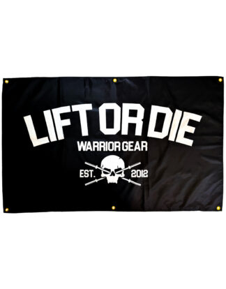 Drapeau Lift or Die : Warrior Gear | Bannière Powerlifting