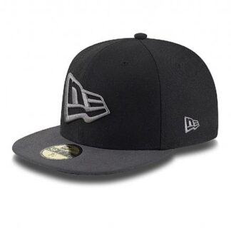 New Era Cap 59FIFTY - Basic Black On Black Full Cap  grau/schwarz | Omidis.de