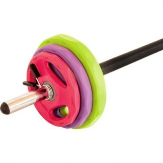 Aerobic Langhantelset Gummi-Gripper - Bunt 18,5 kg - Sport Enzinger