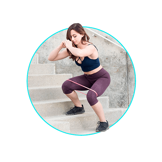 Elevated Lateral Step Ups with Mini Loop Booty Bands