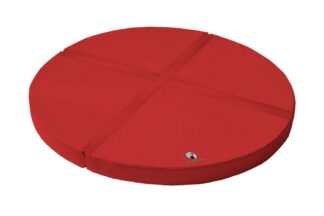 Weichbodenmatte rund 4-teilig rot - 200 x 15 cm