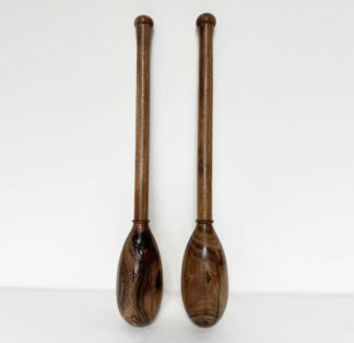 Long Pendulum Indian Clubs – 1kg walnut - BMF BodyMindFit circular fitness tools
