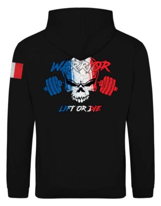 Sweat à capuche Musculation France - Bleu Blanc Rouge