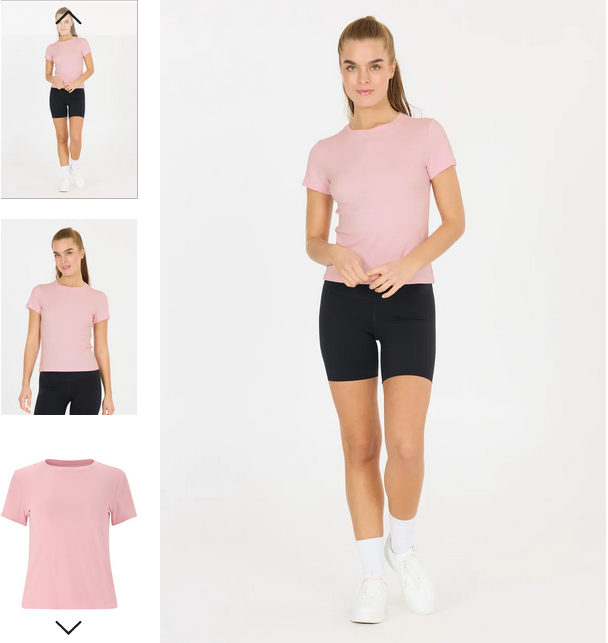 Athleticia Tinashe W Rib S/S Tee Roseate