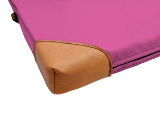 Ersatzbezug für Leichtturnmatte pink mit Lederecken - 200 x 100 x 4 cm