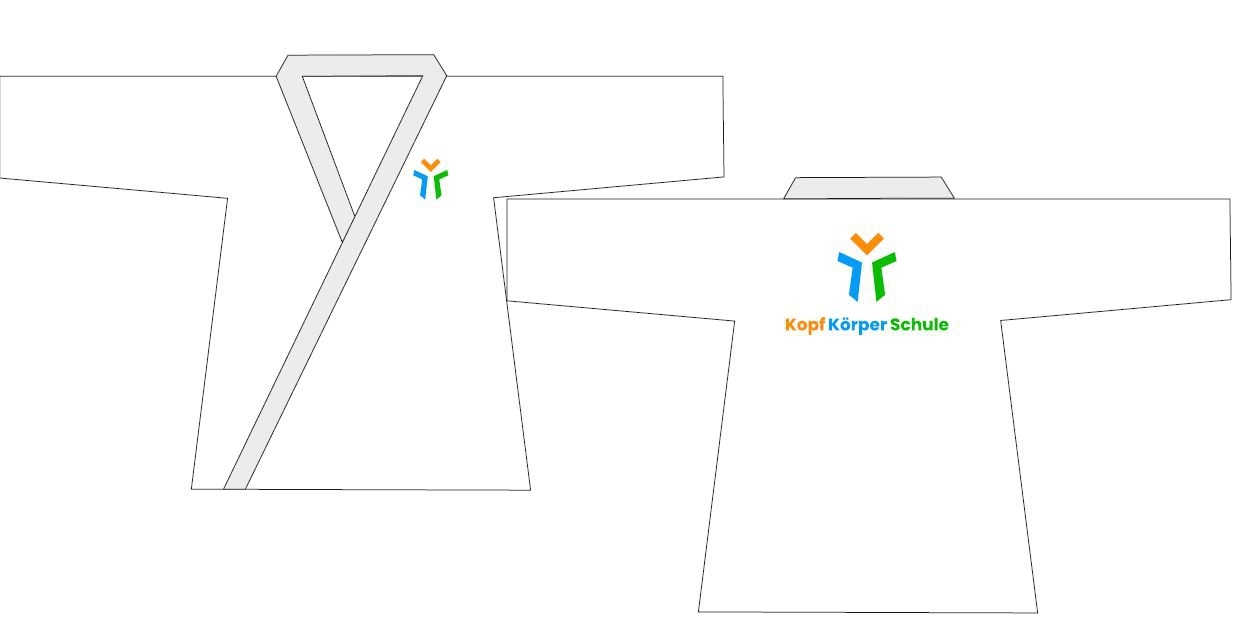 Kampfsport Anzug "Kopf Körper Schule", weiß, Gr. 160