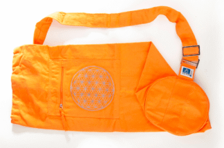 Yoga Tasche mit Blume des Lebens orange