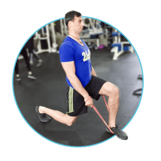 Lunges with Resistance Bands: