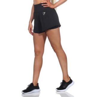 Gymshark Vital Seamless 2.0 2-in-1 Damen Shorts  schwarz | Omidis.de