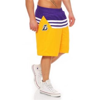 adidas Summer Run Reversibel NBA Shorts gelb/lila | Omidis.de