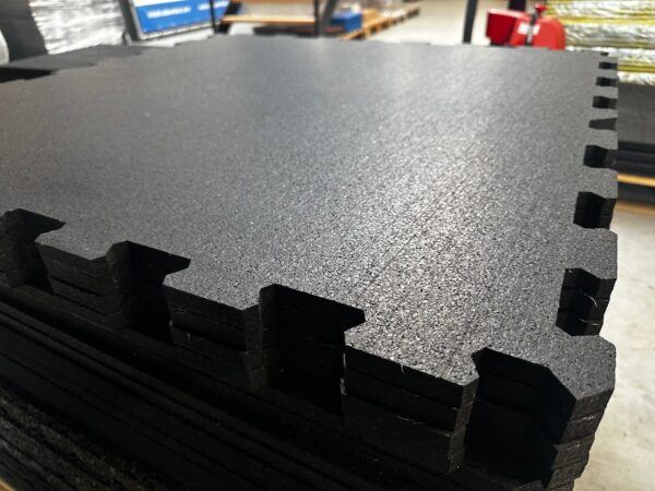10mm Fitness- & Bodenschutz- “Puzzlematte-Ecke” 956x956x10mm schwarz - Image 7