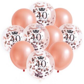 40. Geburtstag Set Luftballons Roé Gold Konfetti Metallic Happy-Birthday Ballon
| ROB’S BALLOONS