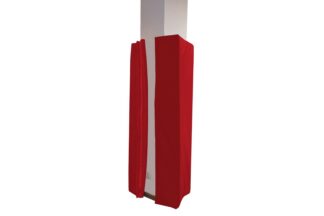 Säulenschutz rechteckig rot - 40 x 40 x 200 cm