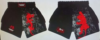KA Thaibox Shorts Mesh S, schwarz-schwarz, Preis auf Anfrage!
