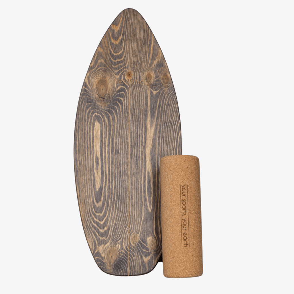 Balanceboard retro black inkl. Rolle | handmade in Germany
