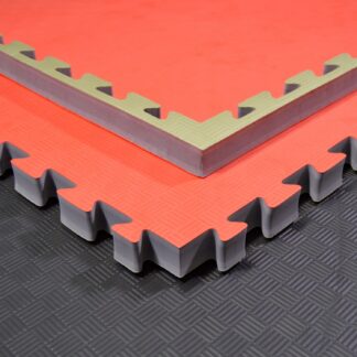 Kampfsportmatten Wendematte rot/ grün 100x100x4cm