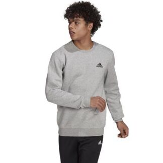 adidas Essentials Fleece Herren Sweatshirt  grau/schwarz | Omidis.de