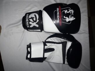 Boxhandschuhe "Kampfsport Akademie" s/w, PU 8 Oz, Preis auf Anfrage!