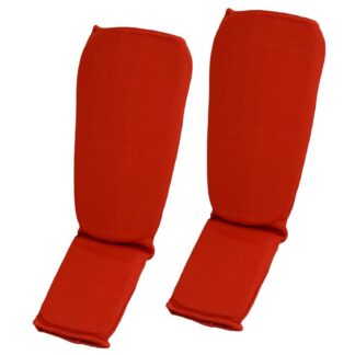 Schienbein- und Spannschoner Stoff rot GrL