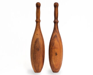 SDK Indian Clubs Sword Grip – 1.7kg (3lb) air-dried walnut - BMF BodyMindFit circular fitness tools