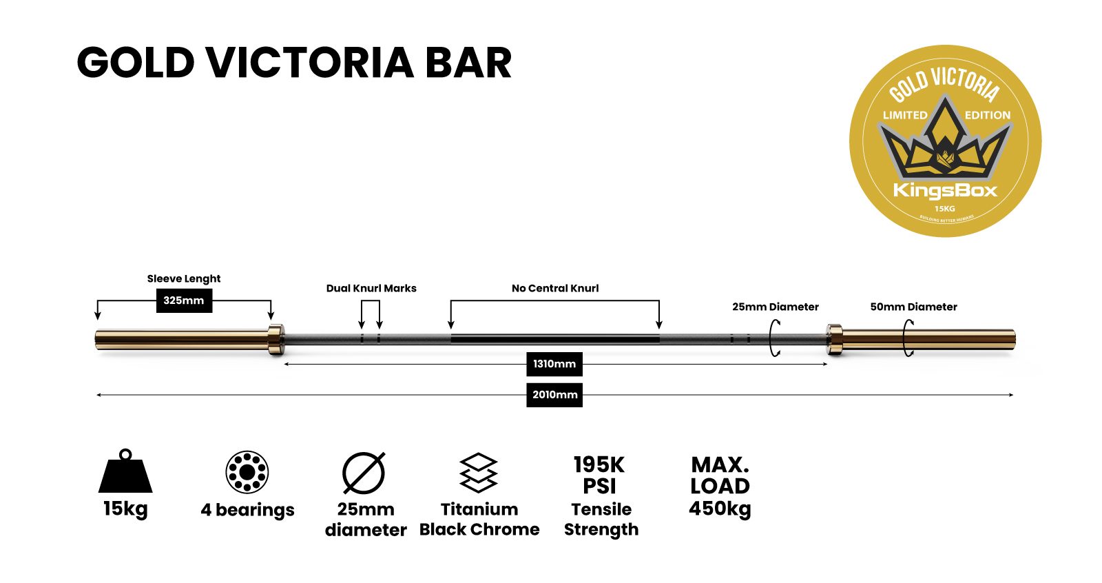 Gold victoria bar - Image 2