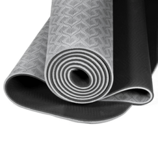 Yogamatte TPE ecofriendly – anthrazit – Pfauenfeder