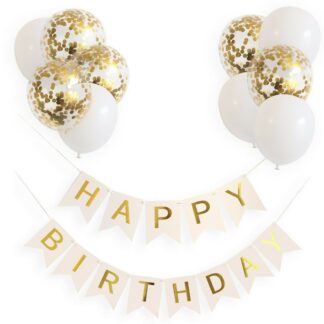 Luftballons Girlande Geburtstag Weiß/Gold
| ROB’S BALLOONS