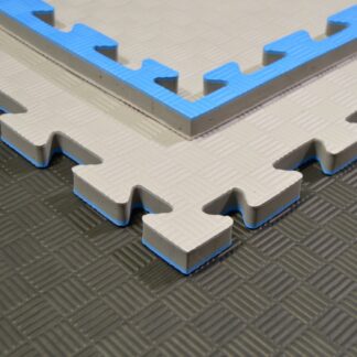 Kampfsportmatten grau/ blau 100x100x2cm
