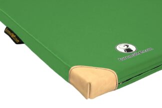 Leichtturnmatte Soft grün mit Lederecken - 200 x 100 x 6 cm