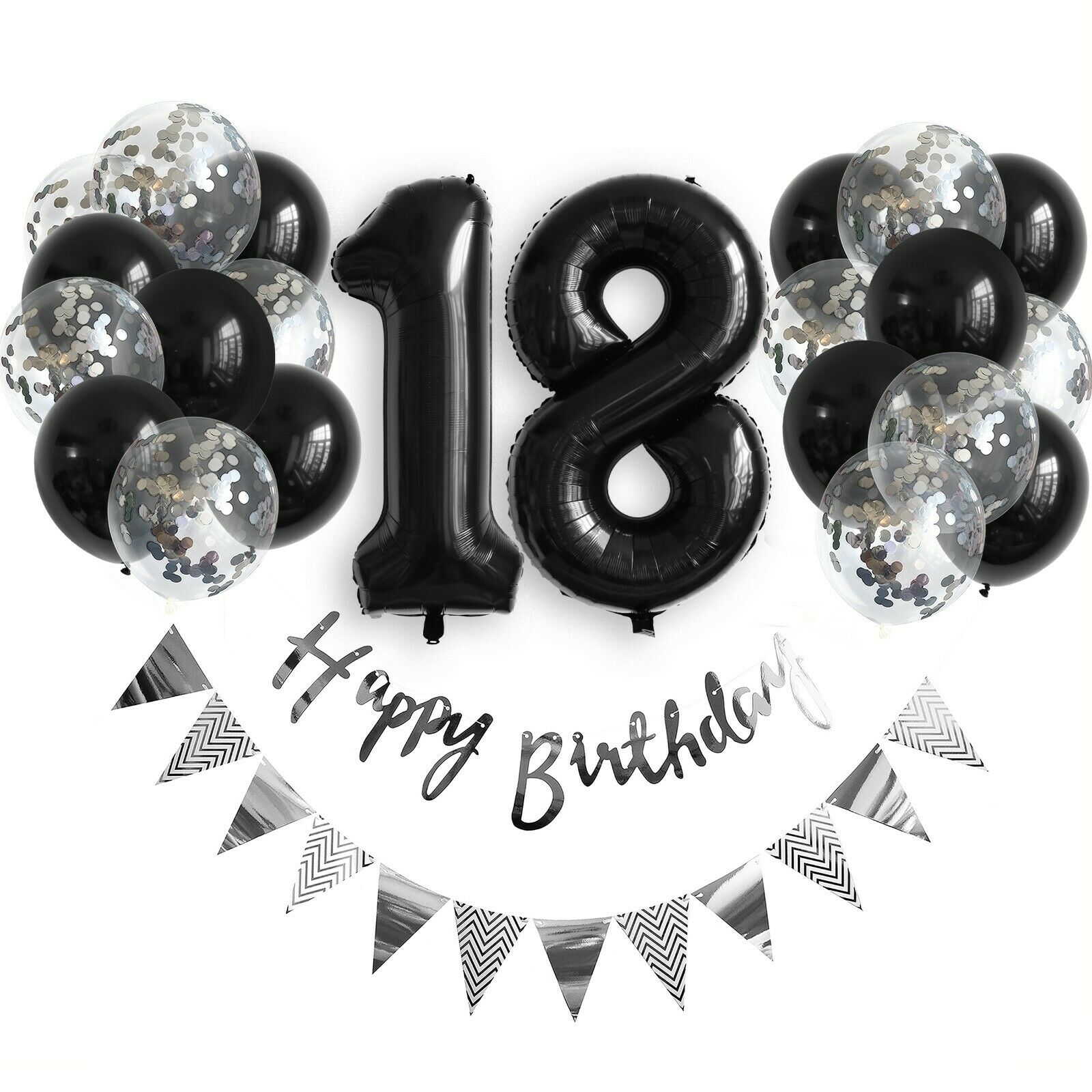 Luftballon Set Zahl Schwarz/Silber
| ROB’S BALLOONS