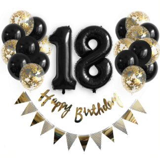 Luftballons Set Zahl Schwarz/Gold
| ROB’S BALLOONS