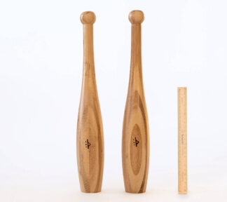 Victorian Style Starter Indian Clubs – 650g (1.4lb) bamboo - BMF BodyMindFit circular fitness tools